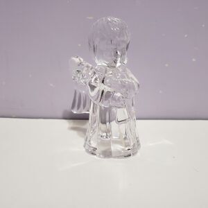 Glass Angel Tapered Candle Holder Home Country Farmhouse Decor 4"